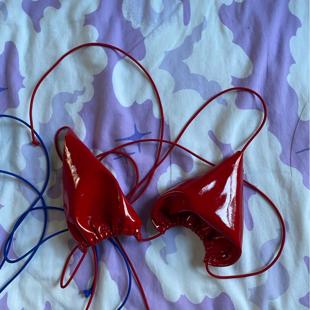 Fbc red vinyl bikini top